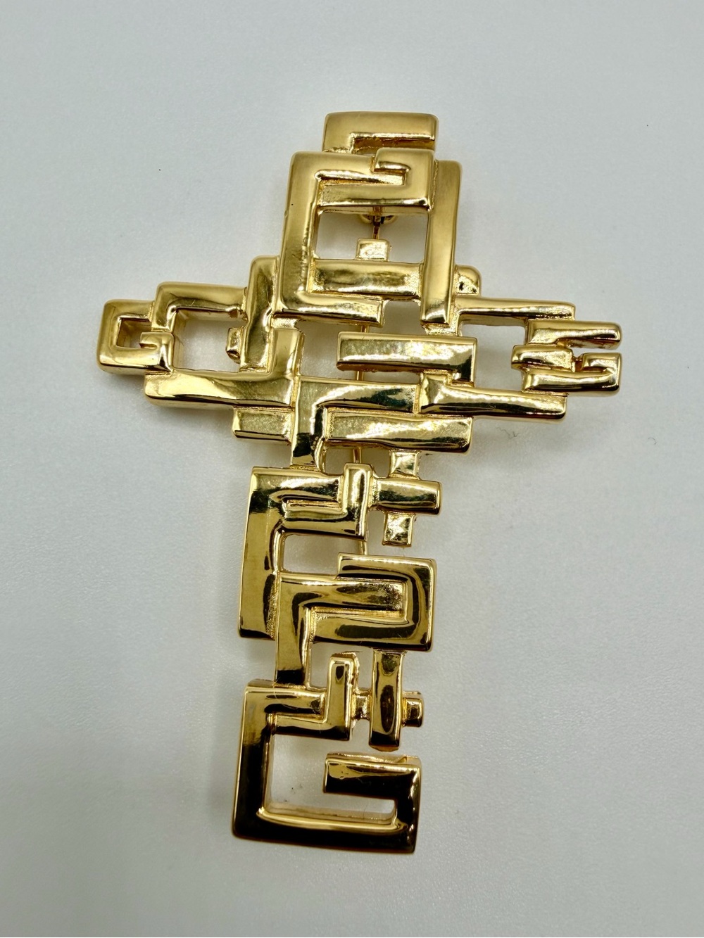 *****RARE***** Vintage GIVENCHY Cross Brooch Gold Tone